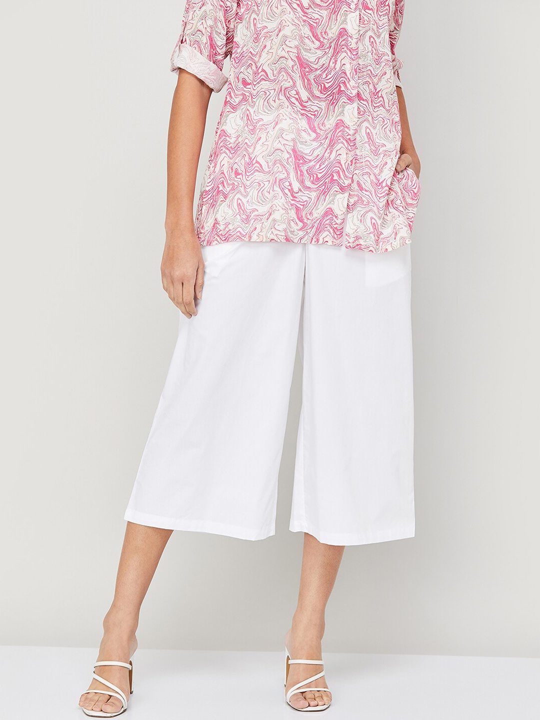 

Melange by Lifestyle Women Culottes Trousers, White