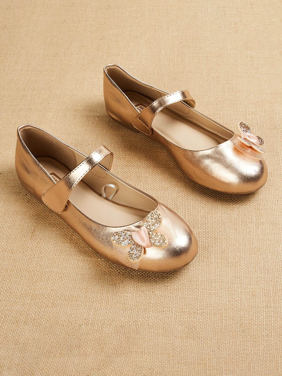 

Fame Forever by Lifestyle Girls Embellished Ballerinas, Gold