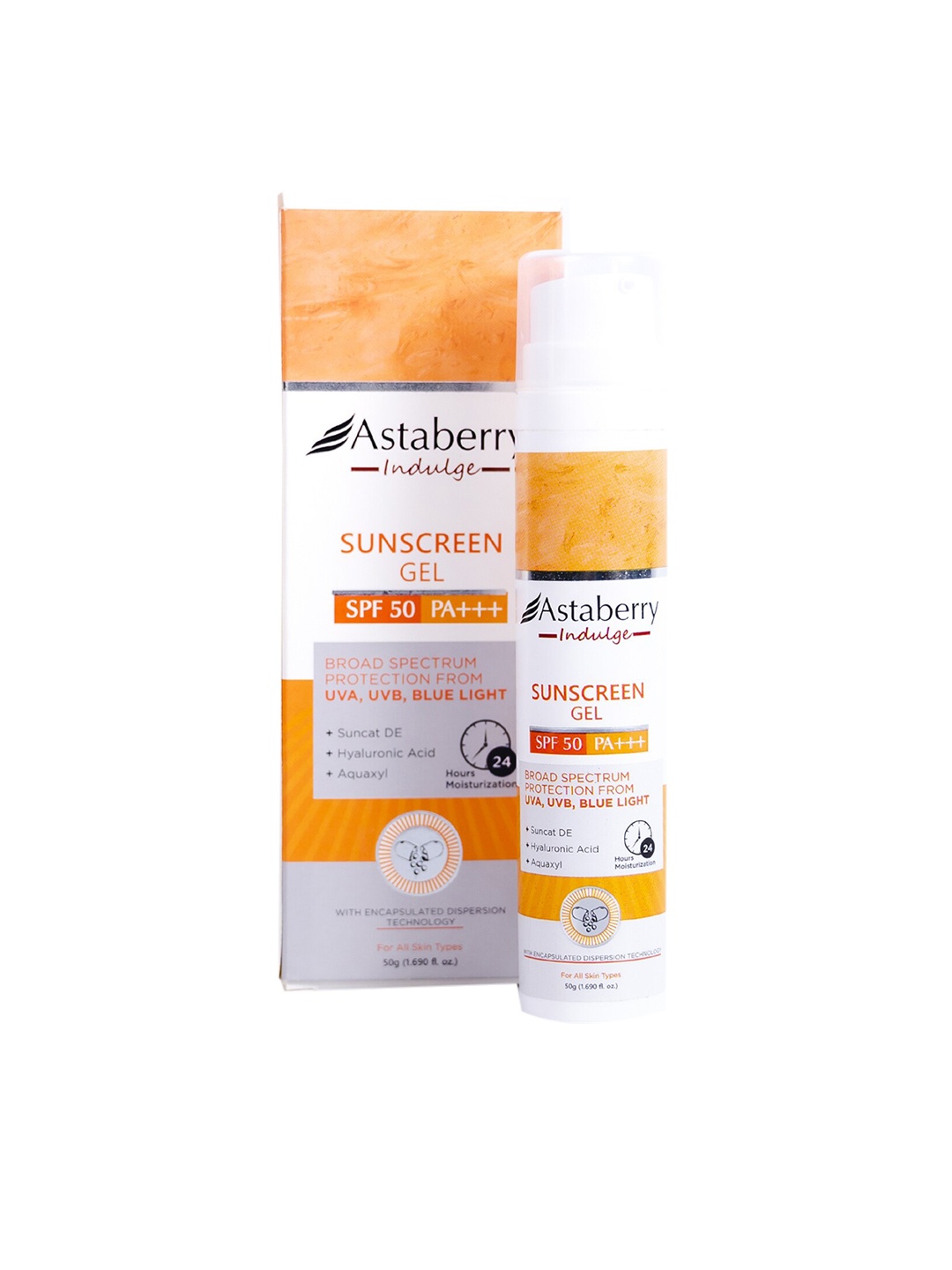 

Astaberry Indulge Sunscreen Gel SPF 50 PA+++ For Broad Spectrum- 50g, White