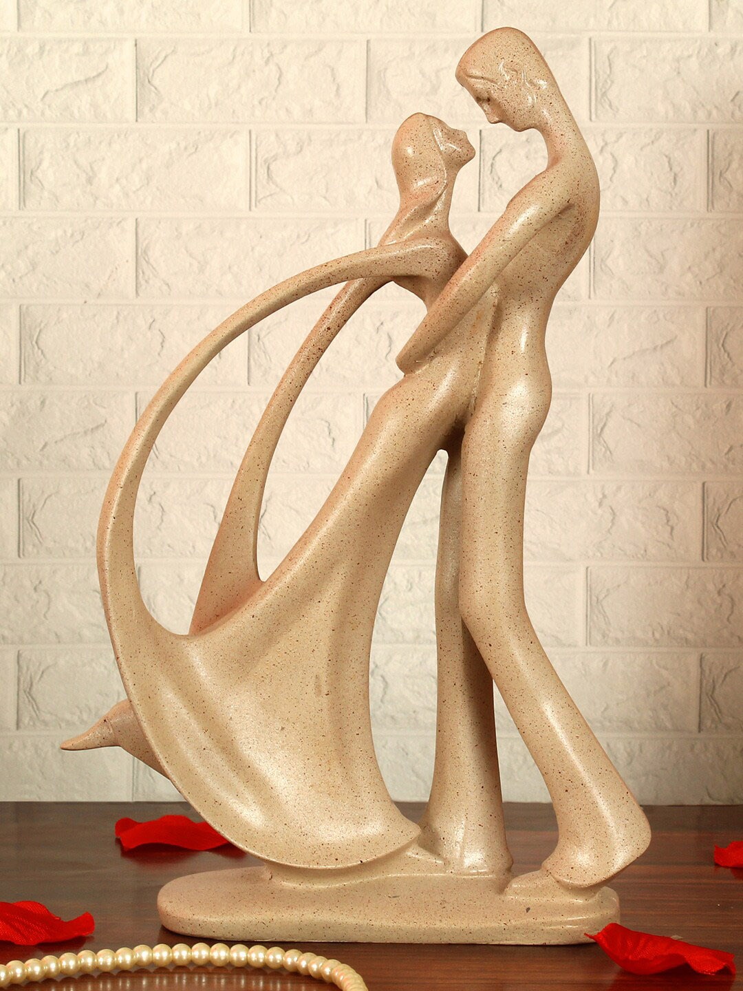 

TIED RIBBONS Beige Romantic Couple Showpiece