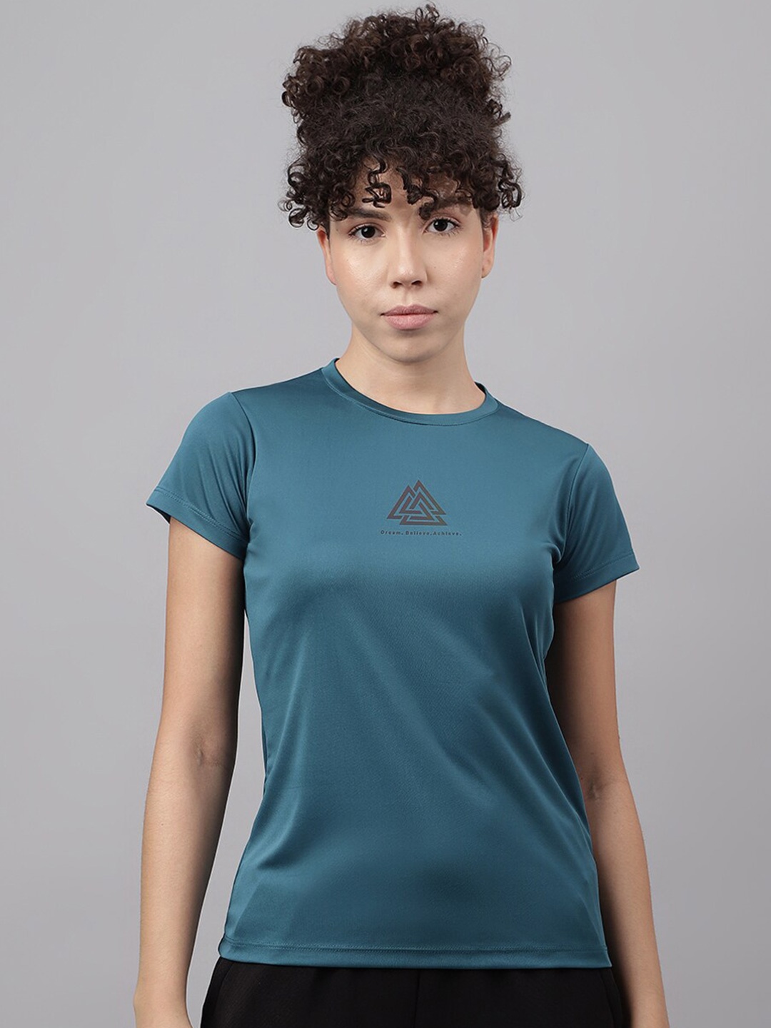 

UNPAR Round Neck Short Sleeves Sports T-Shirt, Blue