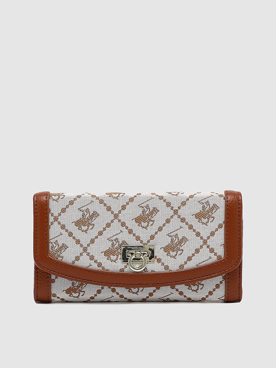 

Beverly Hills Polo Club PU Structured Envelope Wallet, White