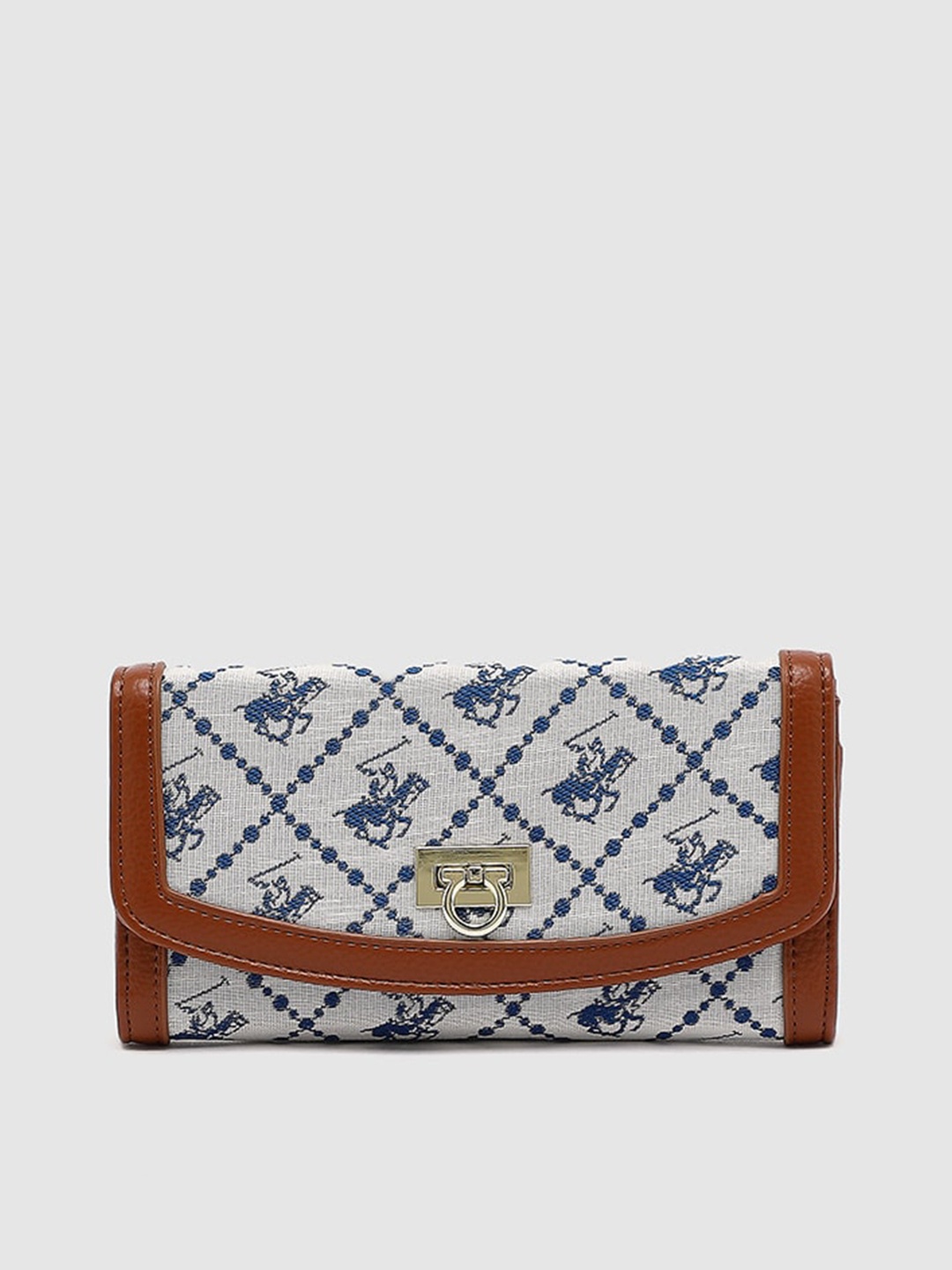 

Beverly Hills Polo Club Brand Logo Printed Envelope Wallets, White