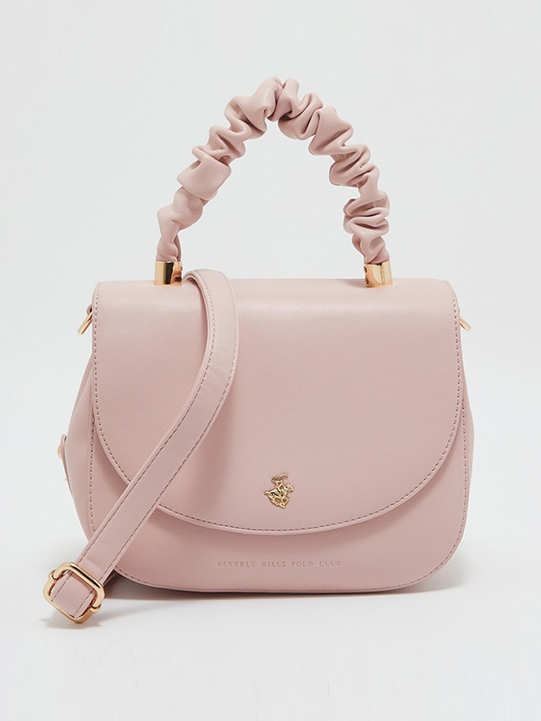 

Beverly Hills Polo Club Textured Structured Satchel Bag, Pink