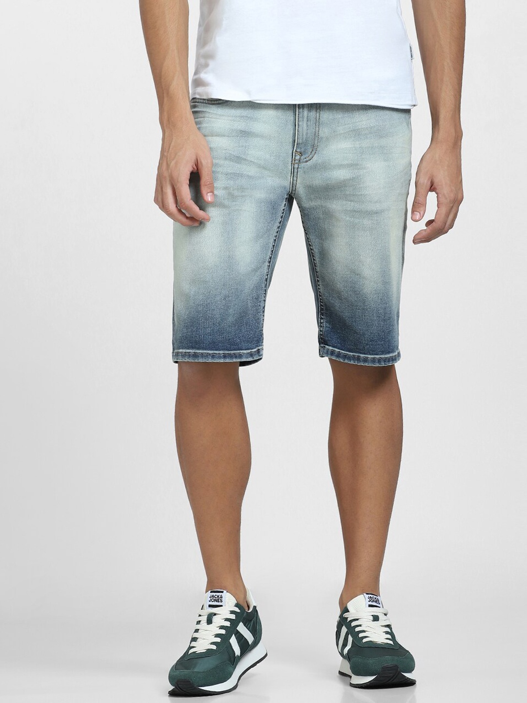 

Jack & Jones Men Washed Denim Shorts Technology, Blue