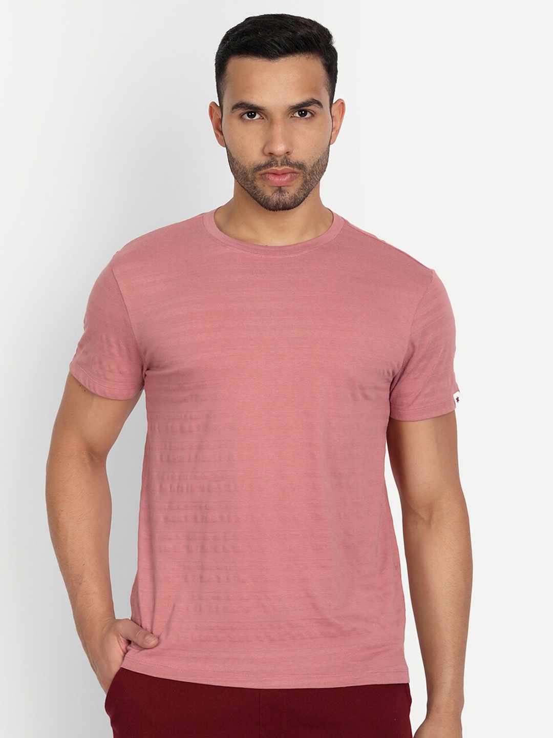 

Asterisk Pack Of 3 Round Neck Cotton T-shirt, Coral