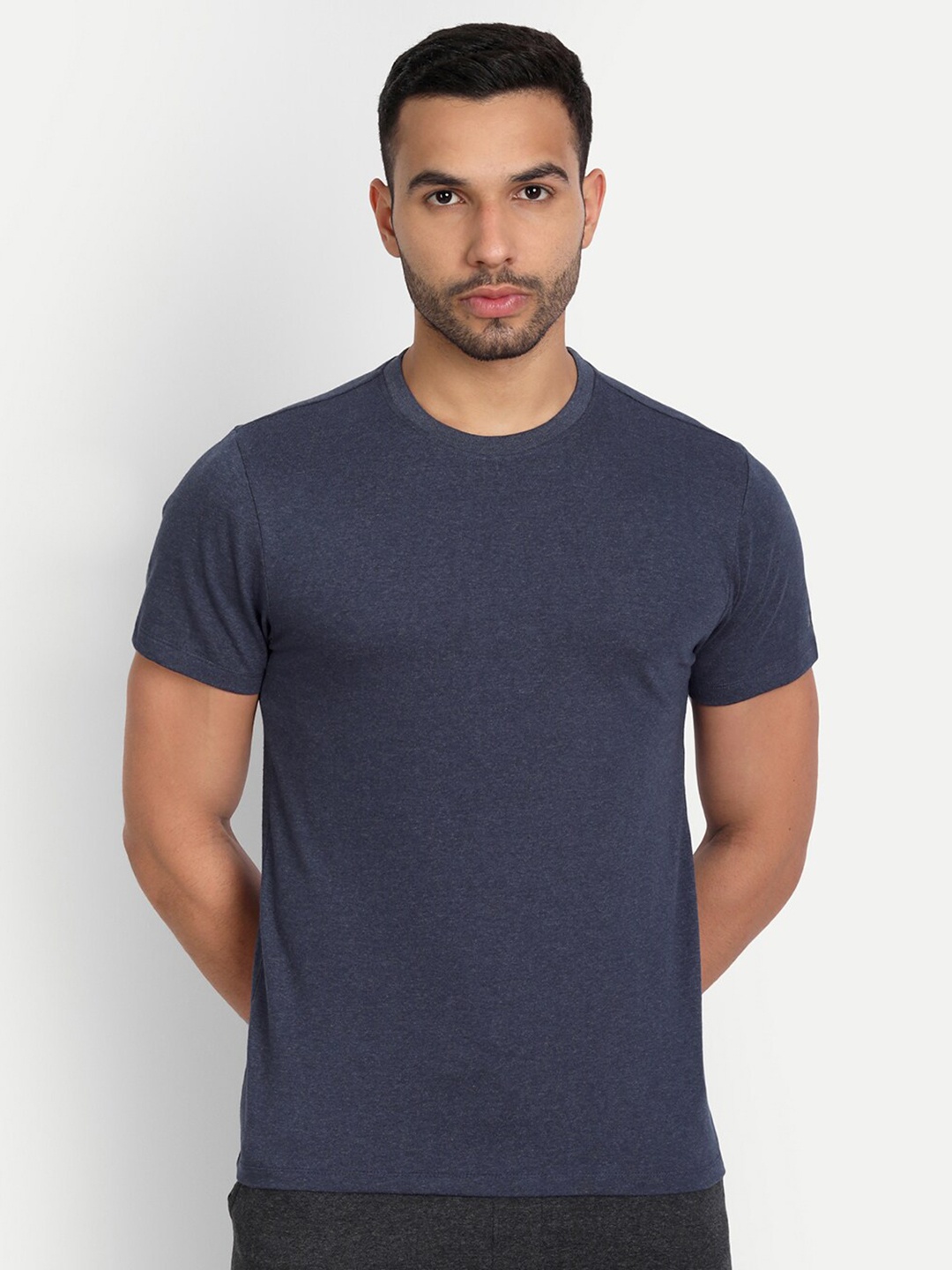 

Asterisk Pack Of 3 Round Neck Cotton T-shirt, Navy blue