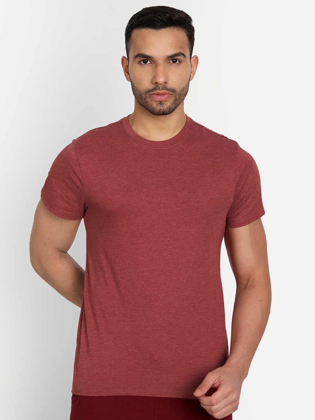 

Asterisk Pack Of 3 Round Neck Cotton T-shirt, Red
