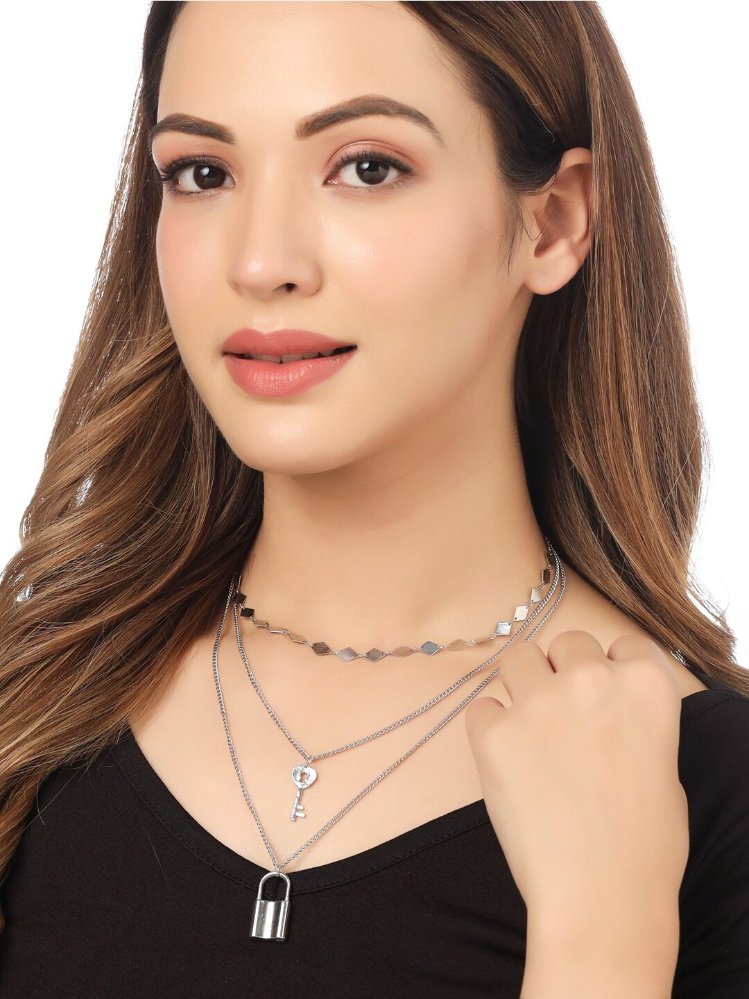 

NVR Silver-Plated Minimal Layered Necklace