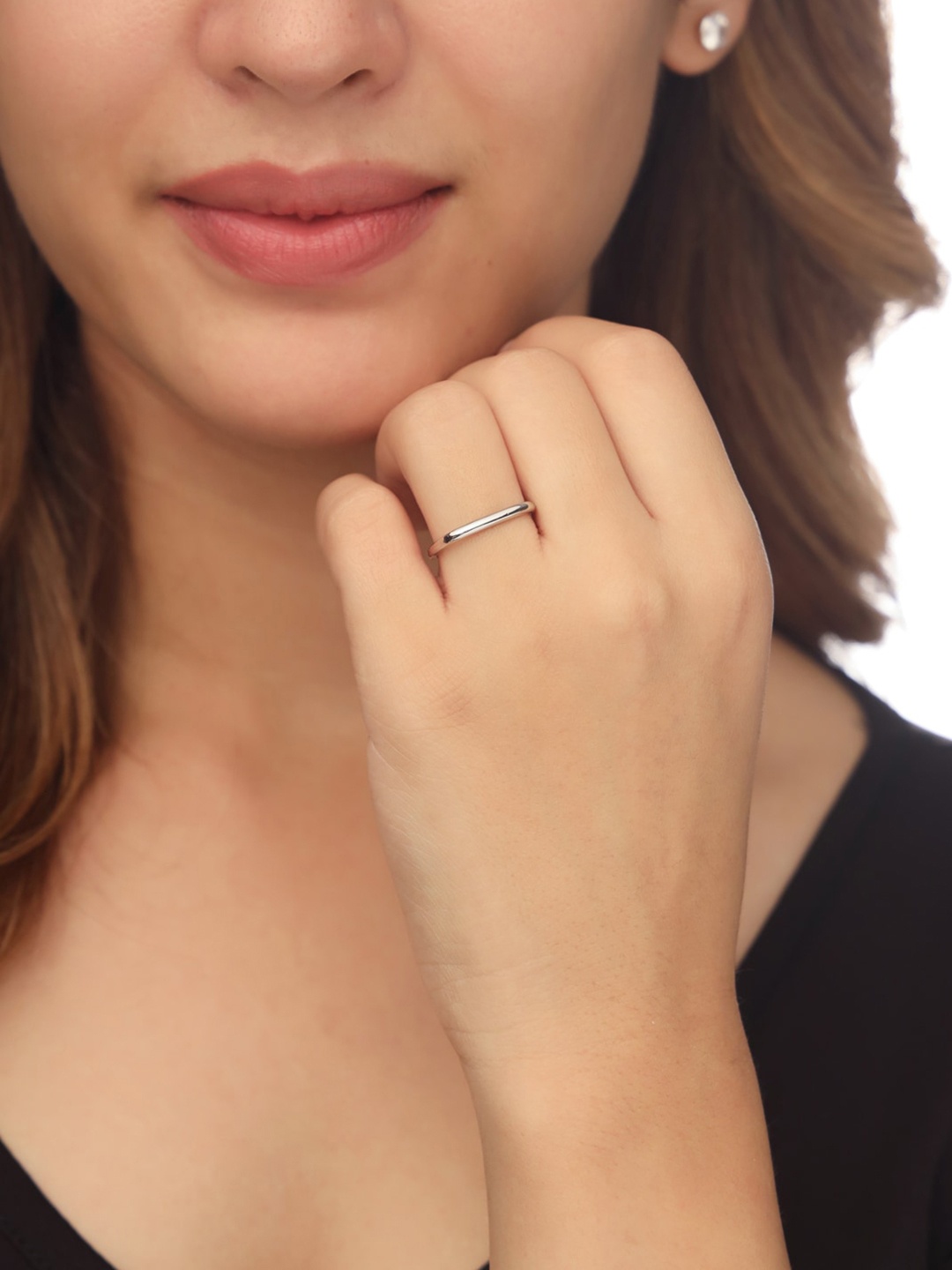 

NVR Women Silver-Plated Finger Ring