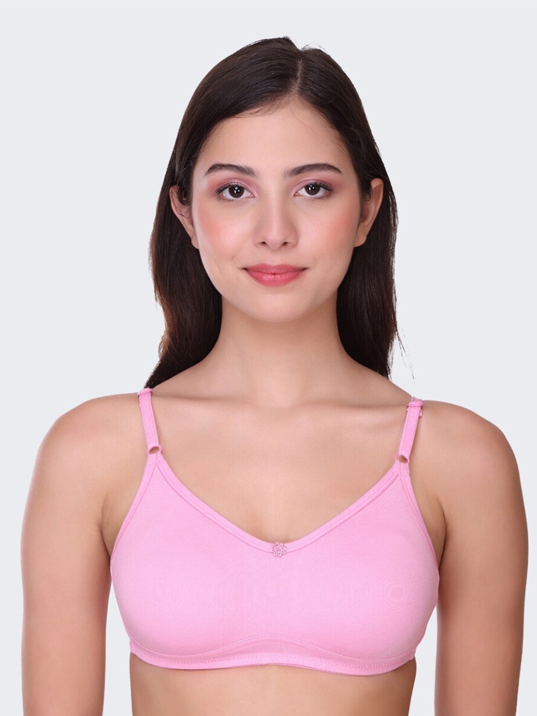

POOJA RAGENEE Full Coverage Wireless Bra, Pink