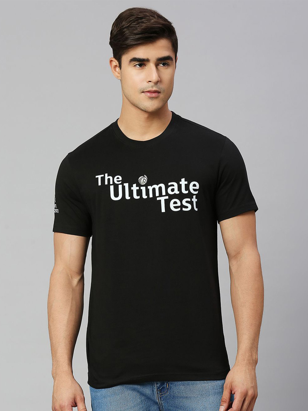 

FanCode ICC Test World Cup Men Typography Printed Bio Finish T-shirt, Black
