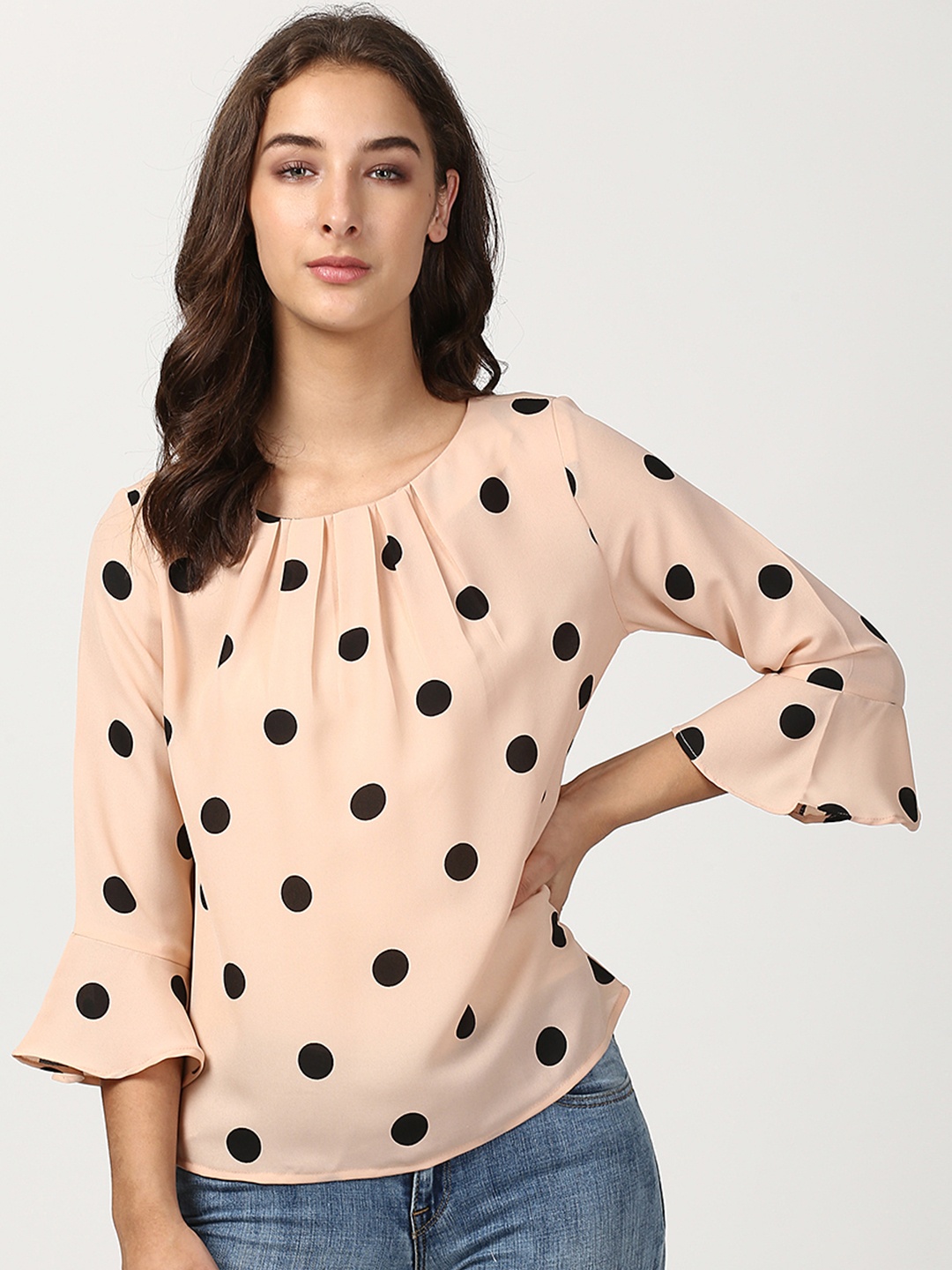 

Harpa Women Beige Printed Top