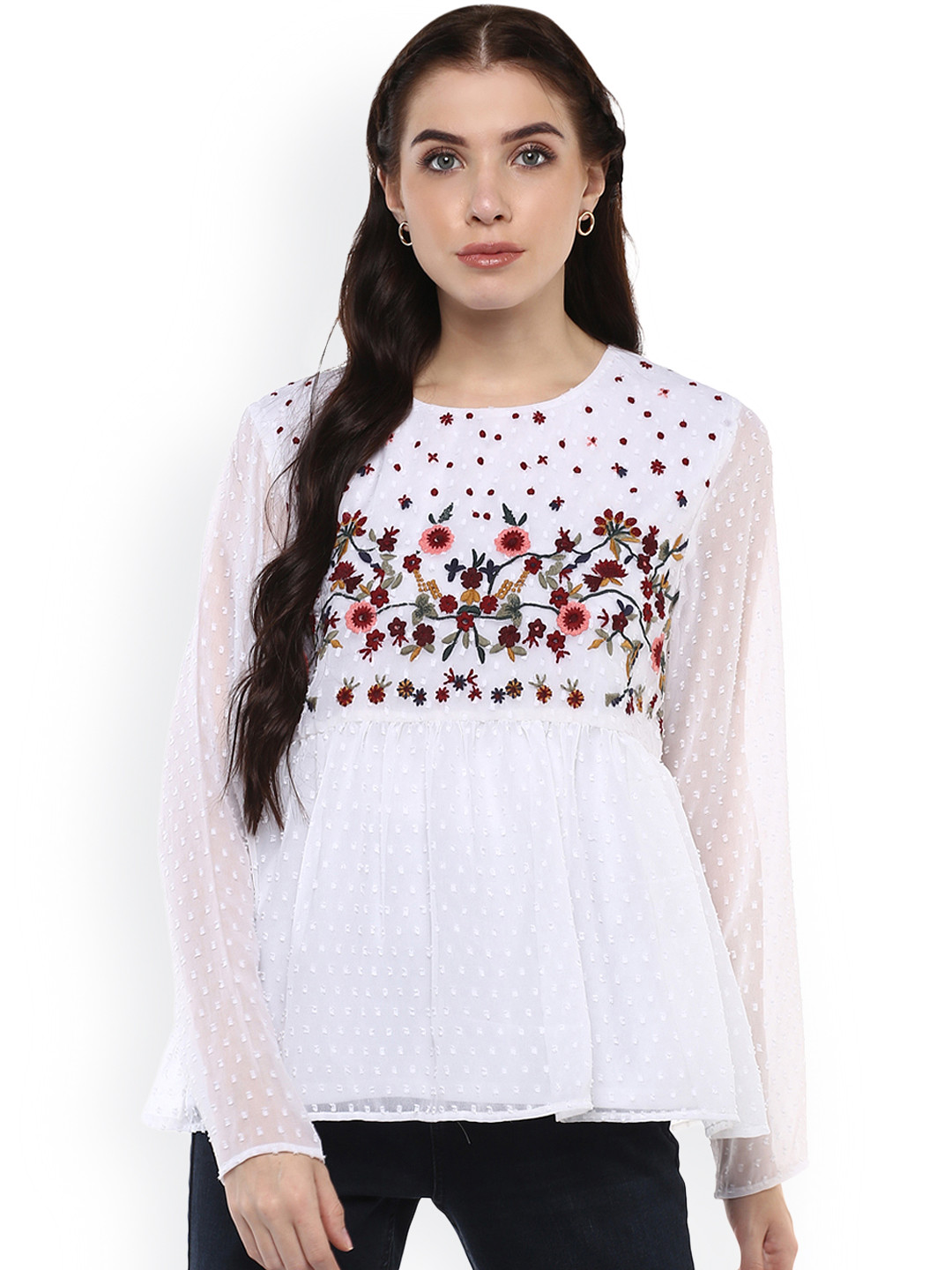 

Harpa Women White Printed Top