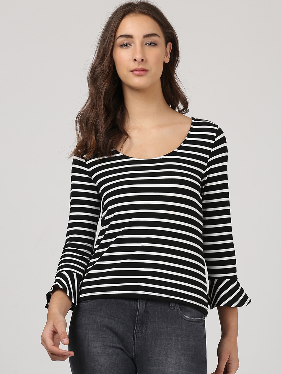 

Harpa Women Black Striped Top