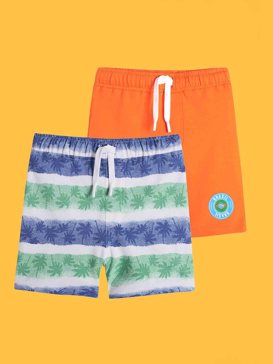

Anthrilo Boys Pack Of 2 High-Rise Cotton Shorts, White