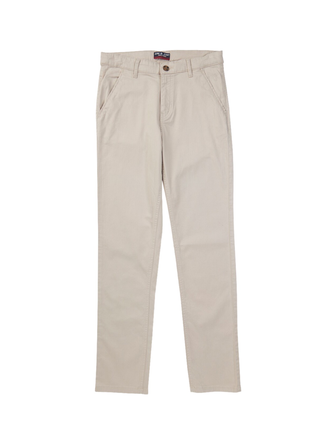 

Gini and Jony Boys Mid-Rise Trousers, Cream