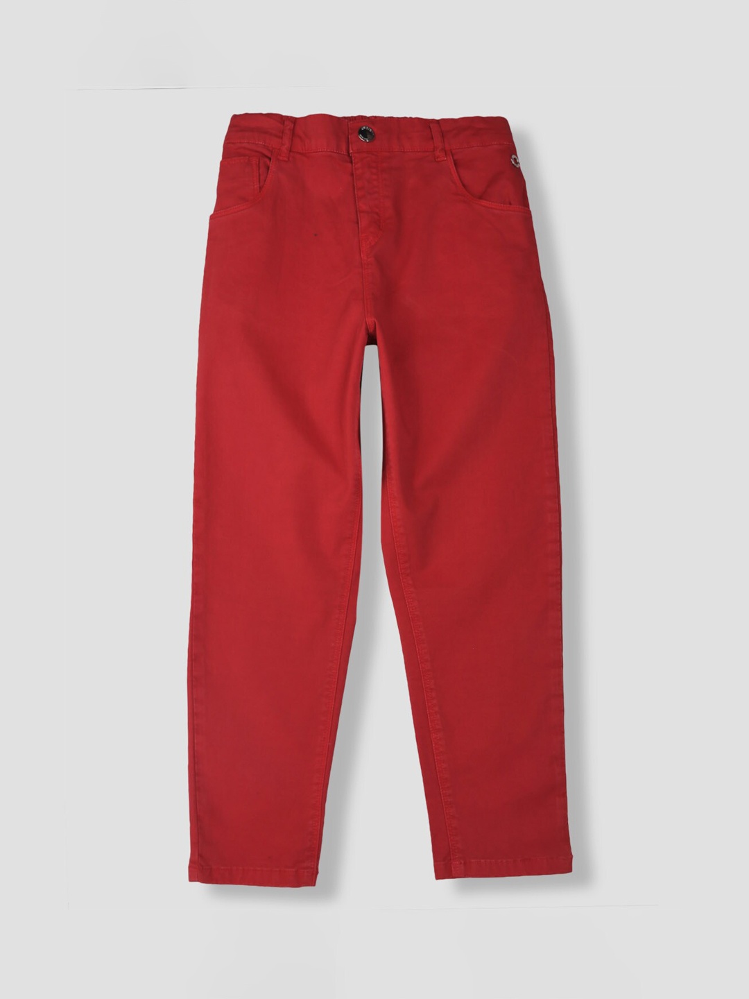 

Gini and Jony Girls Chinos Mid-Rise Trousers, Red