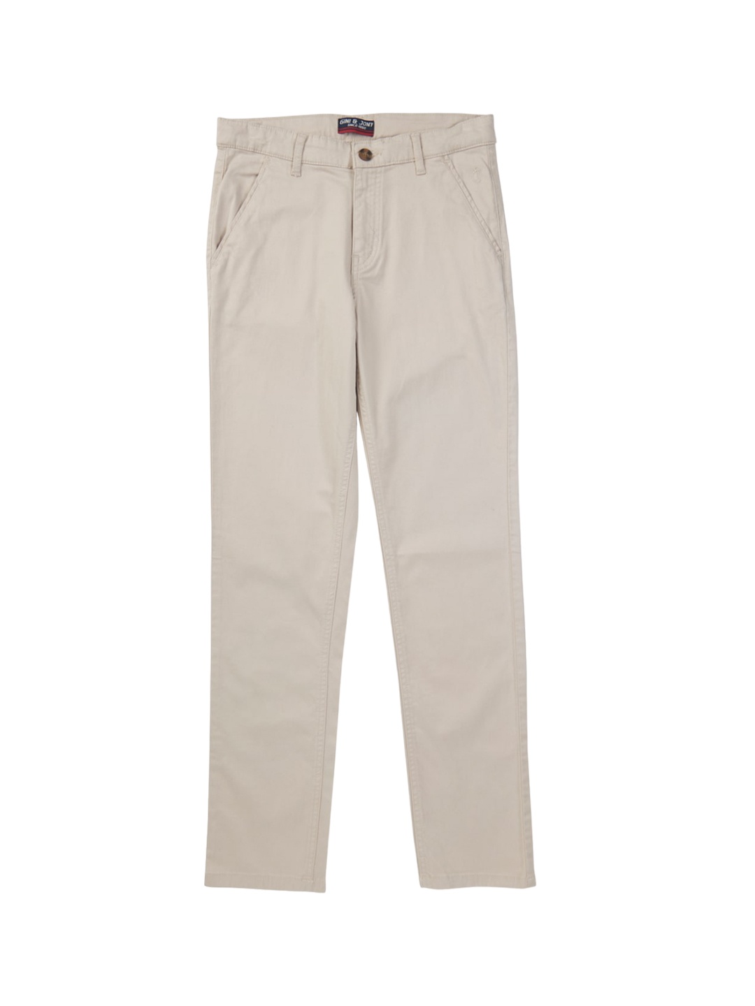 

Gini and Jony Boys Chinos Mid-Rise Trousers, Cream