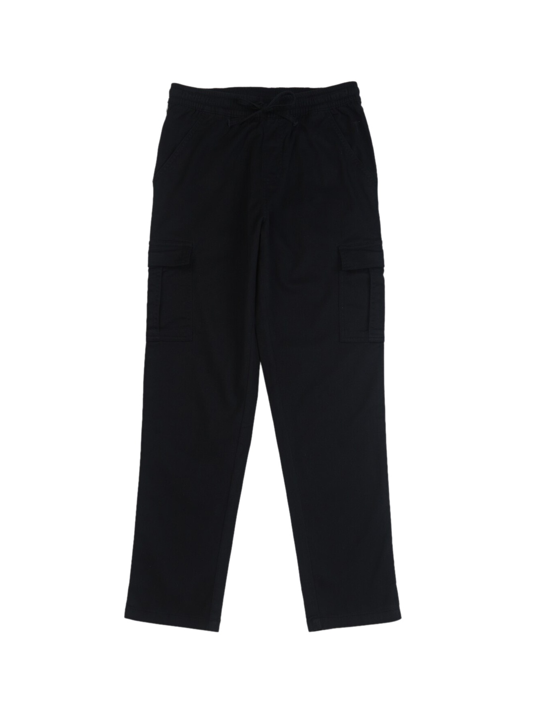 

Palm Tree Boys Mid Rise Cotton Cargos Trousers, Blue