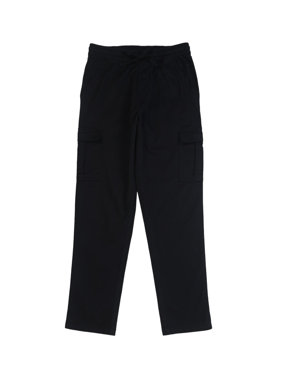

Palm Tree Boys Mid-Rise Cotton Cargos Trousers, Blue