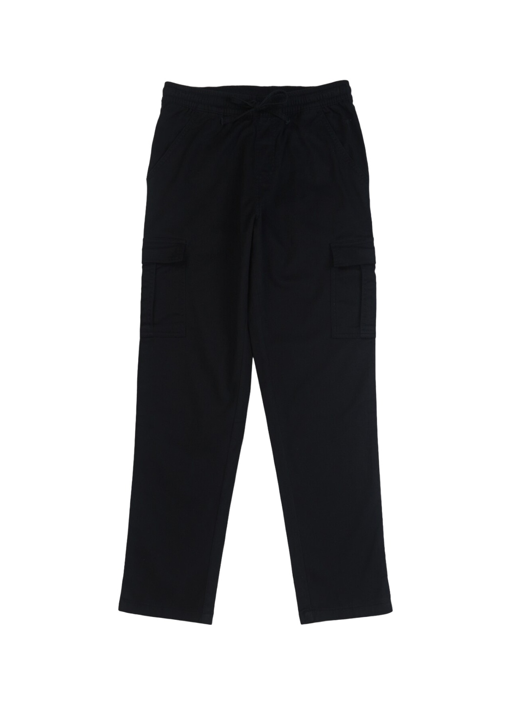 

Palm Tree Boys Mid Rise Cotton Cargos Trousers, Navy blue