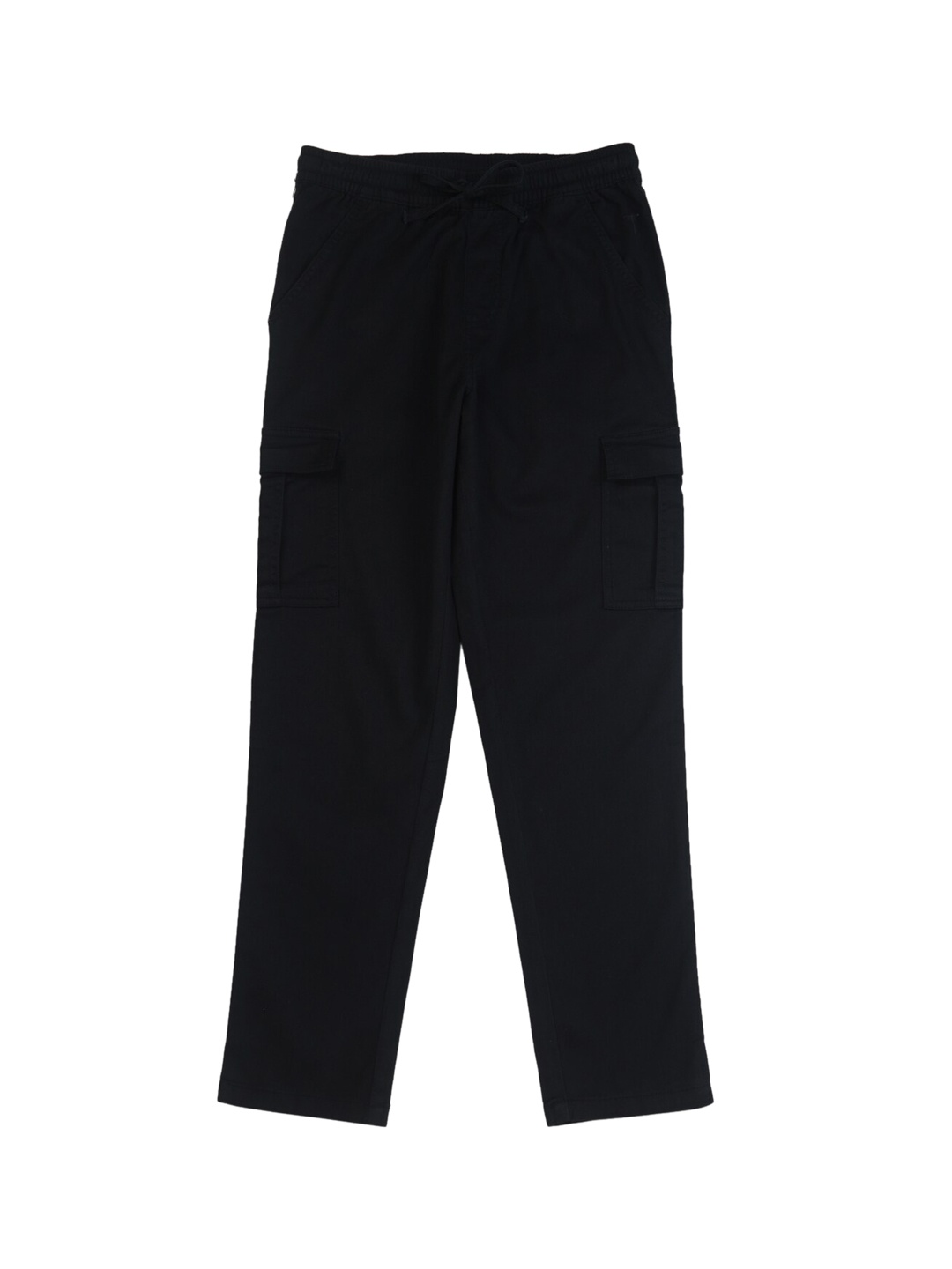 

Palm Tree Boys Mid Rise Cotton Cargos Trousers, Navy blue