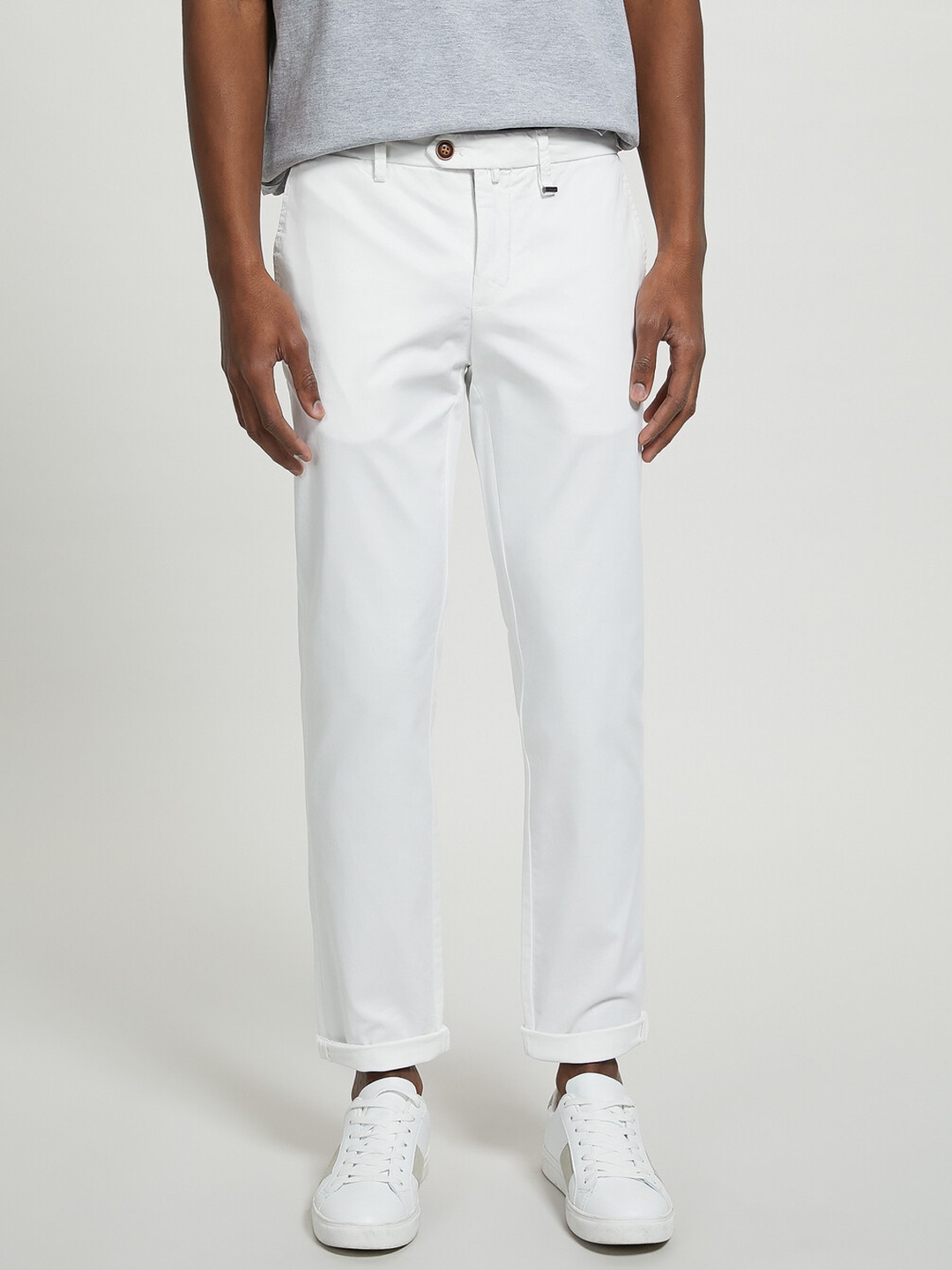 

ALCOTT Men Tapered Fit Chinos, White