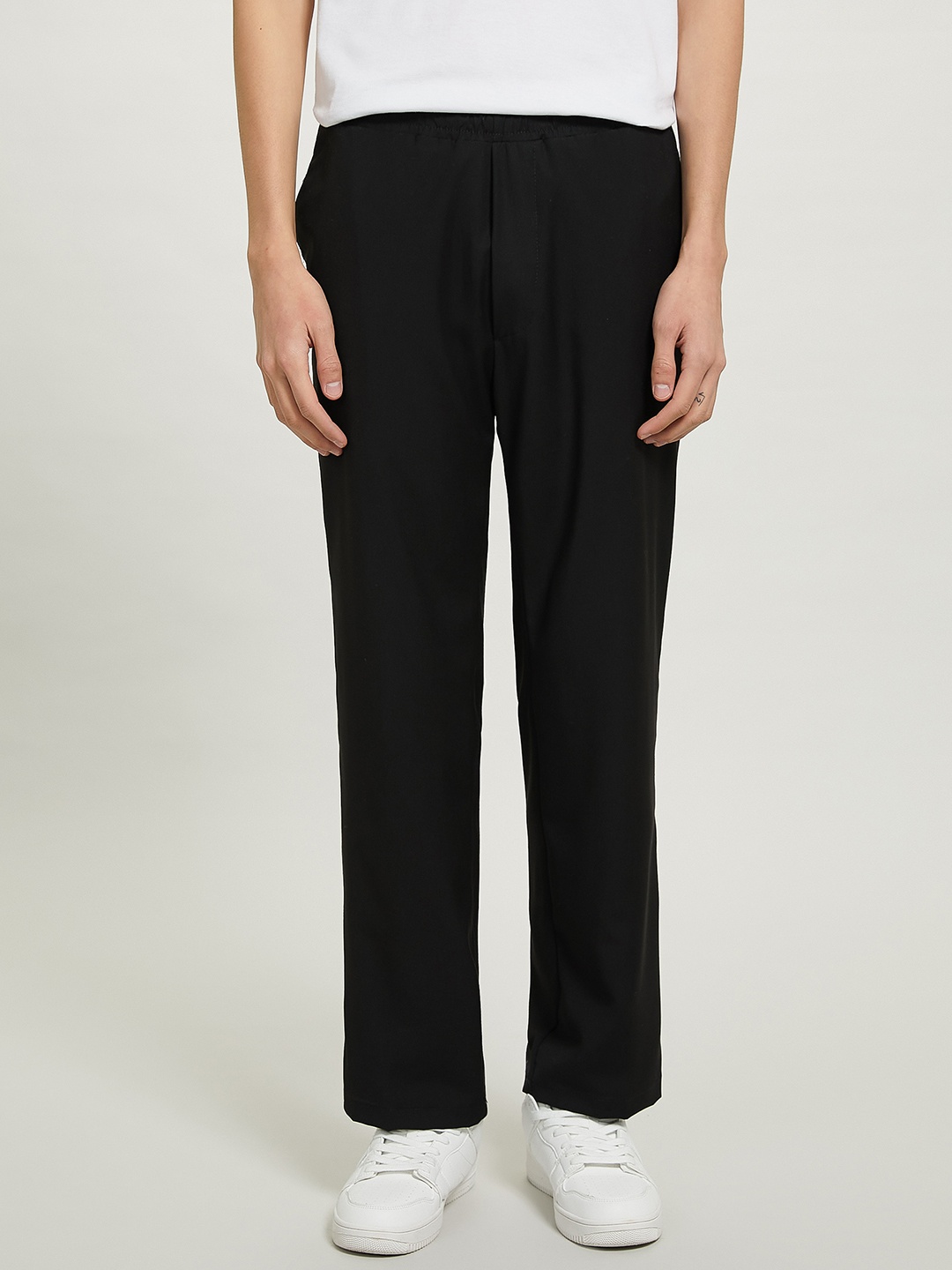 

ALCOTT Men Loose Fit Trousers, Black