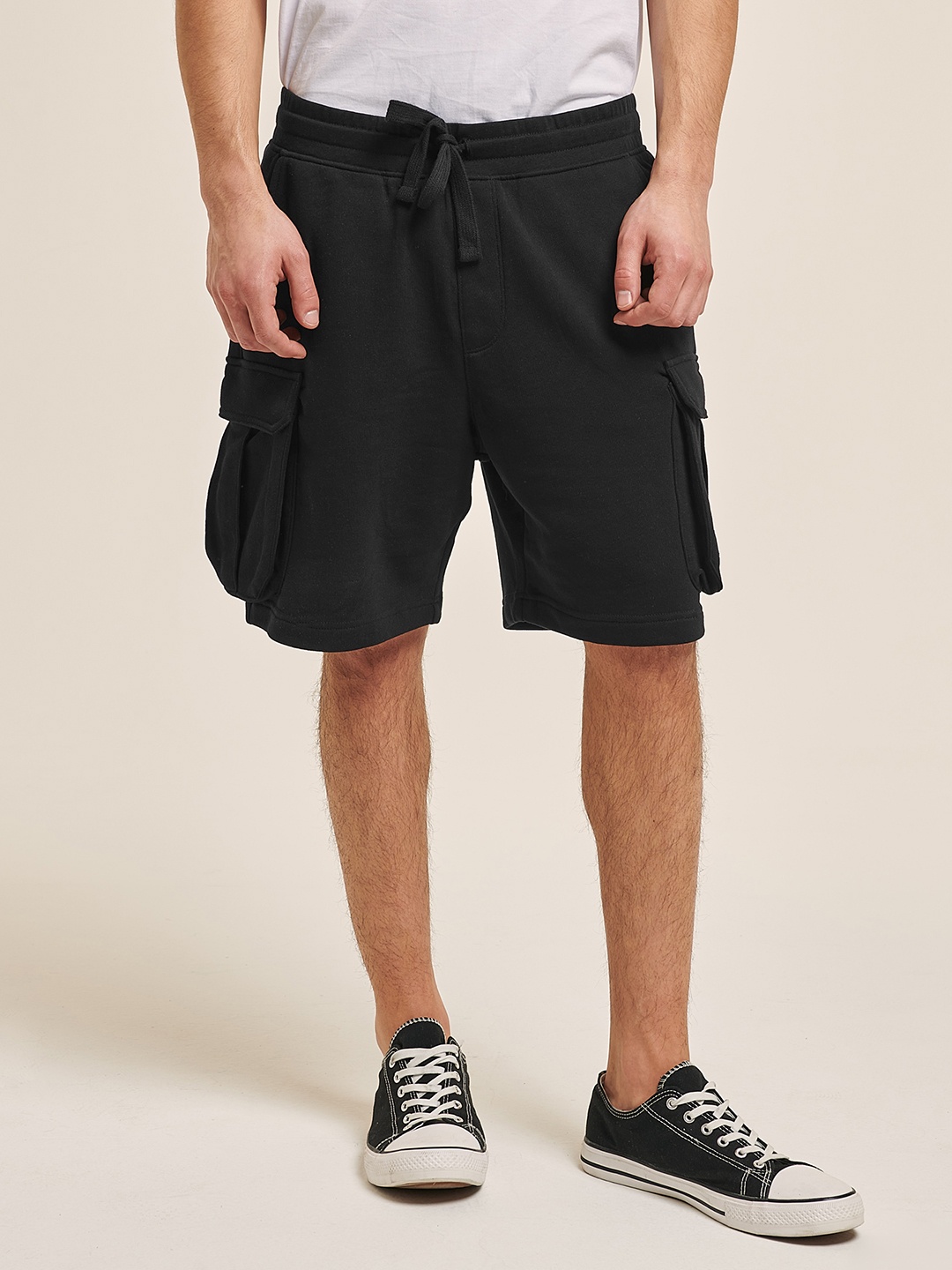 

ALCOTT Men Loose Fit Cargo Shorts, Black