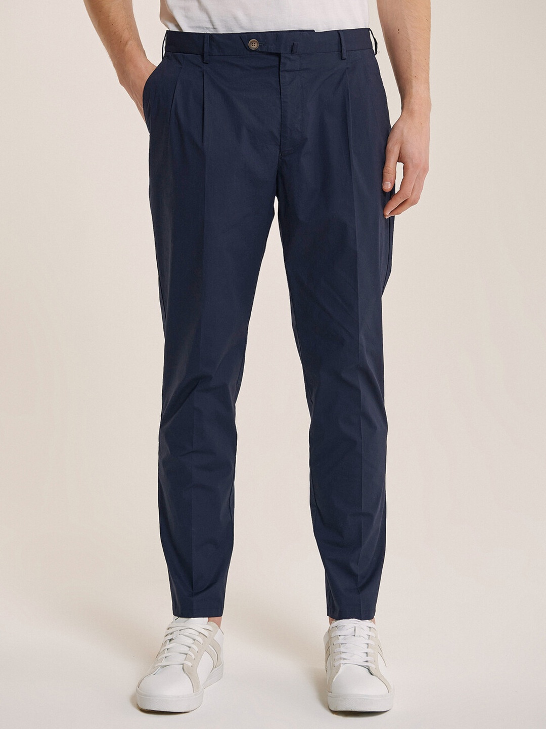 

ALCOTT Men Pleated Trousers, Navy blue