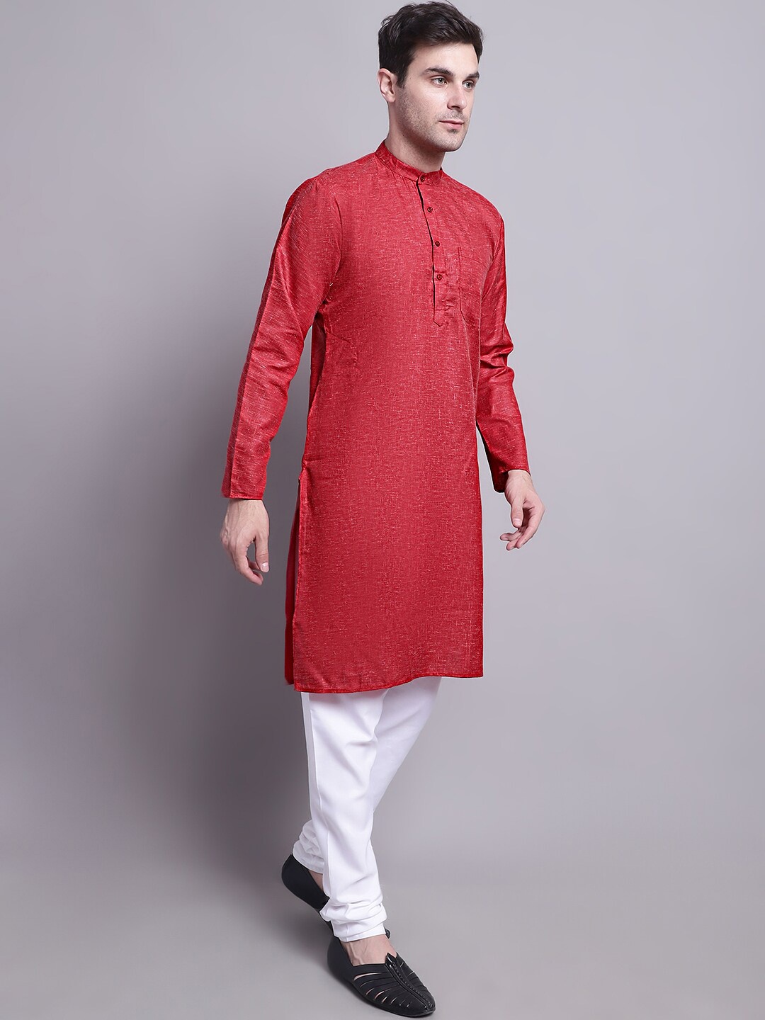 

Jompers Regular Pure Cotton Kurta with Pyjamas, Maroon