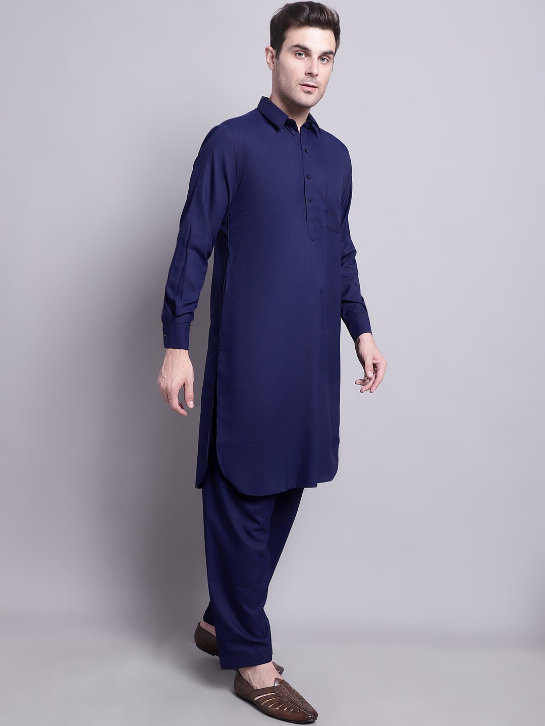 

Jompers Pathani Kurta With Salwar, Navy blue