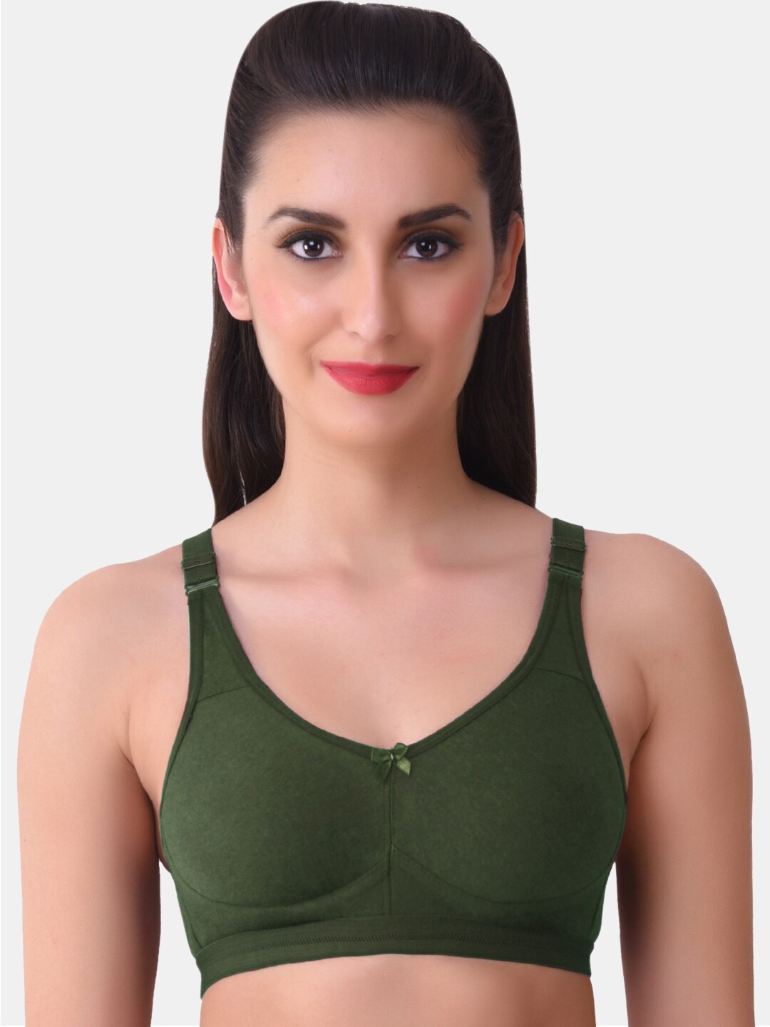 

MAROON All Day Comfort Non Padded Medium Coverage Cotton Everyday Bra, Green