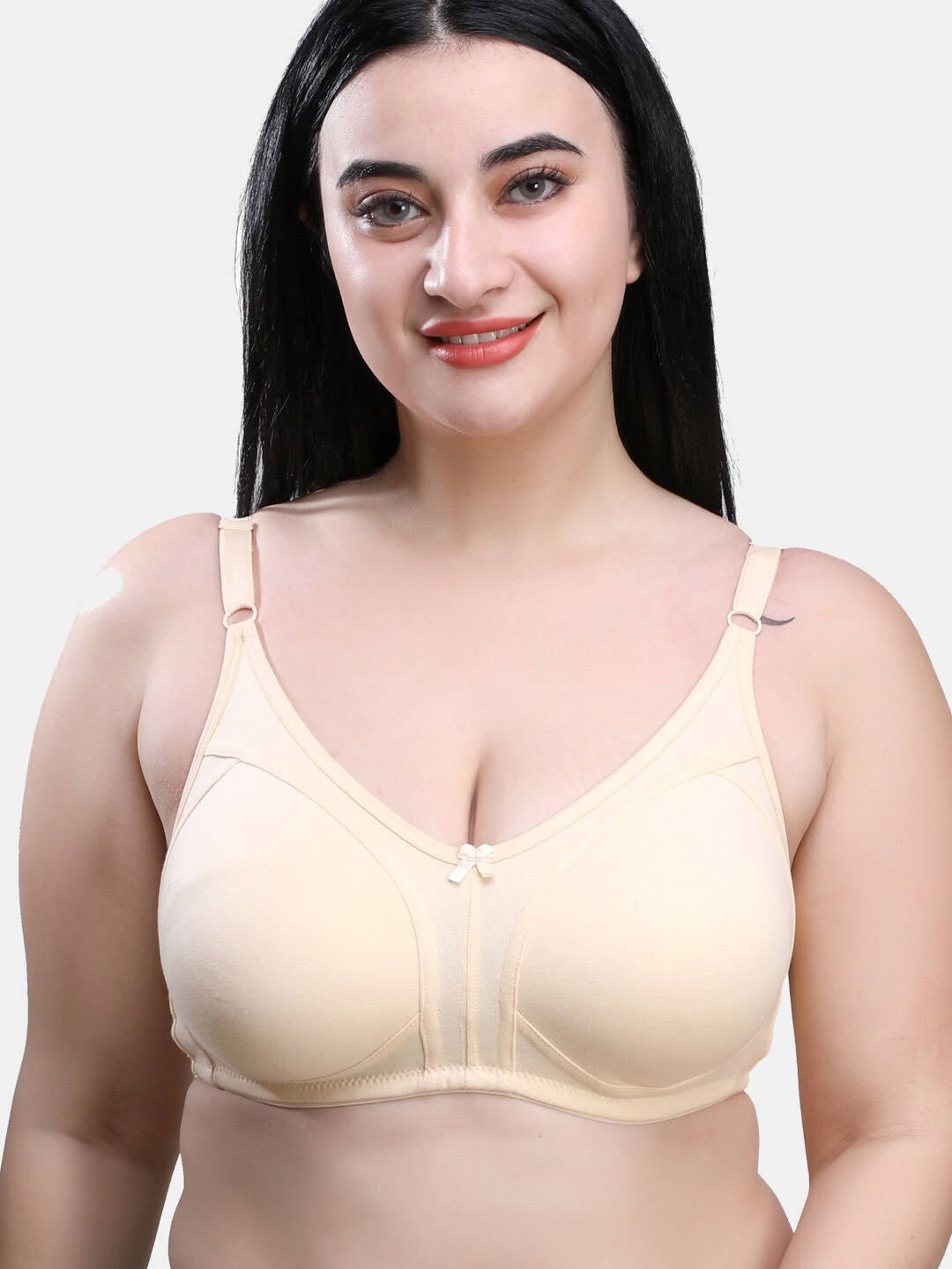 

MAROON Full Coverage All Day Comfort Seamless Cotton T-shirt Bra, Nude