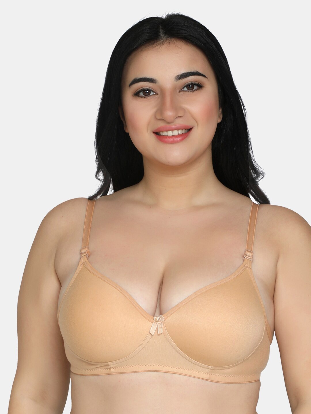 

MAROON Full Coverage Heavily Padded Supper Support Cotton T-Shirt Bra, Nude