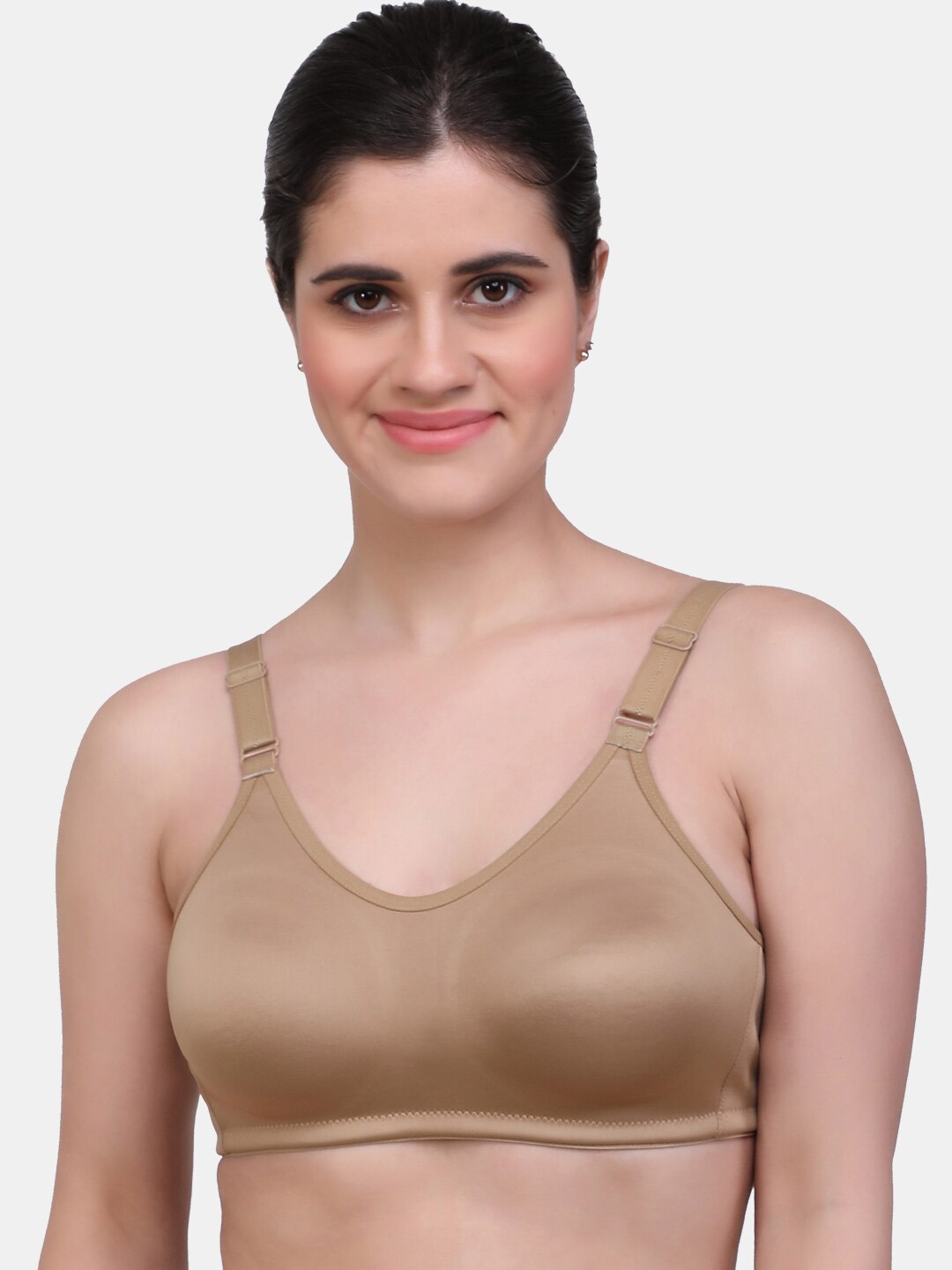 

MAROON Full Coverage All Day Comfort Supper Support Cotton Minimizer Bra, Nude