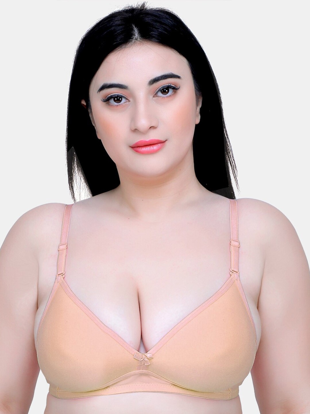 

MAROON Medium Coverage Heavily Padded All Day Comfort Seamless Cotton T-shirt Bra, Nude