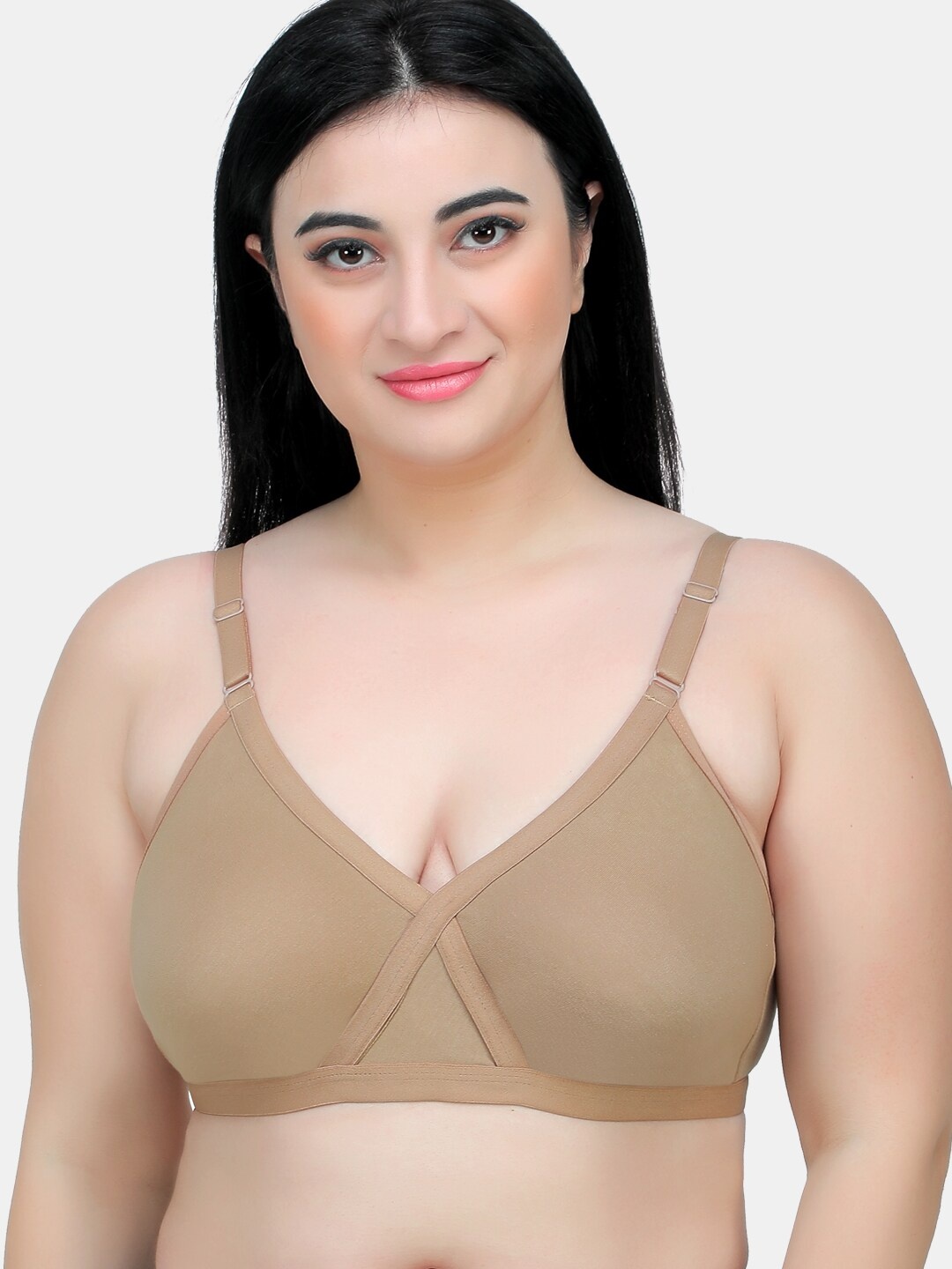

MAROON Nude-Coloured Full Coverage Cotton Evevryday Bra