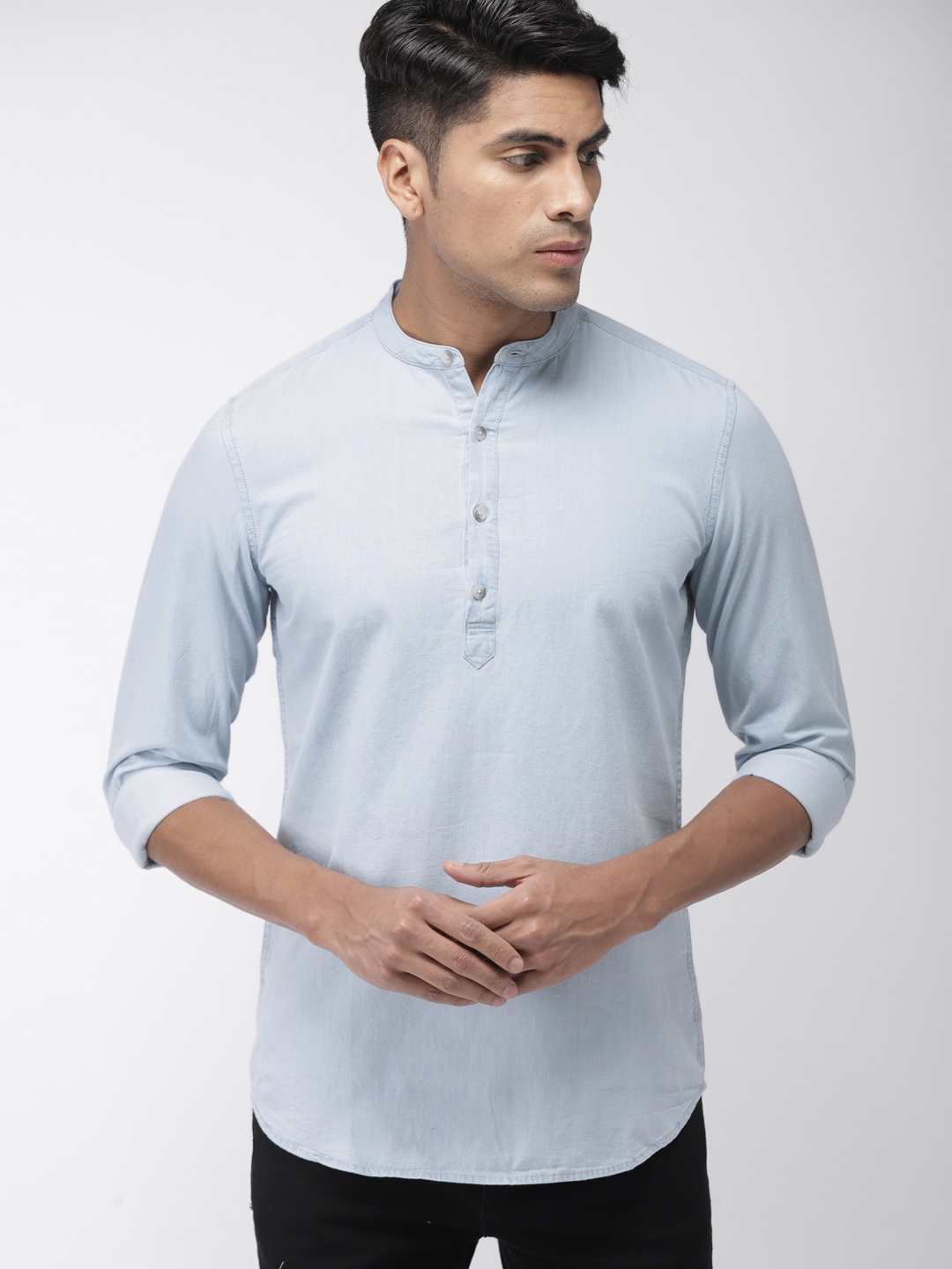 

HIGHLANDER Men Blue Slim Fit Solid Casual Shirt