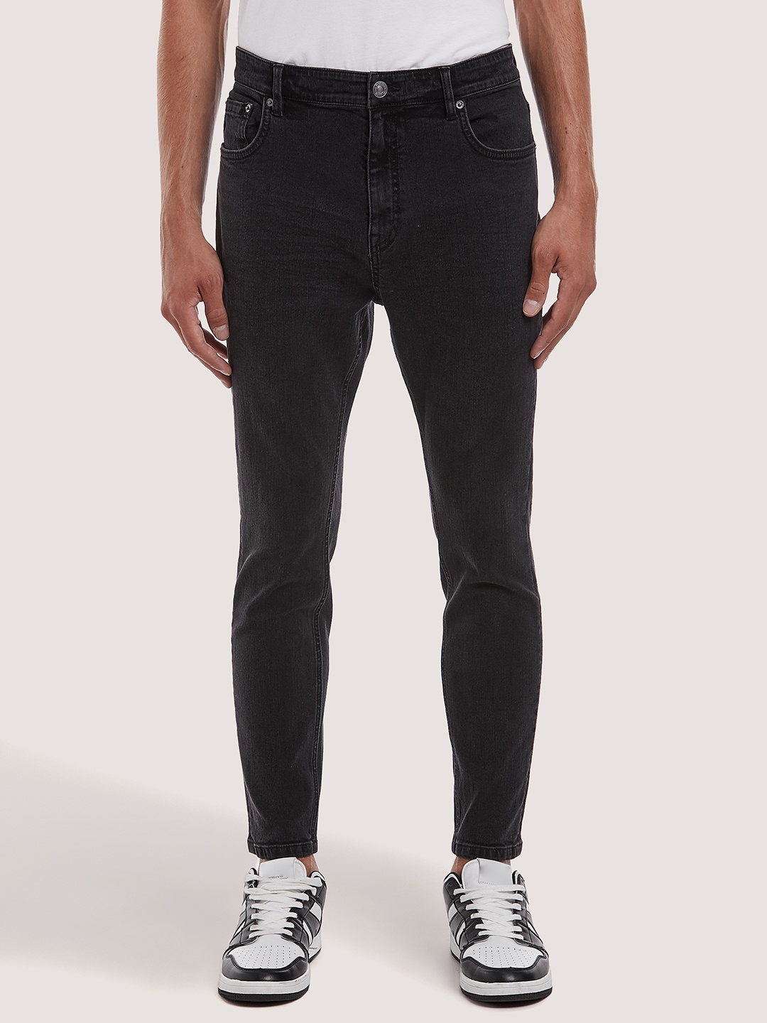 

ALCOTT Men Relaxed Fit Stretchable Jeans, Black