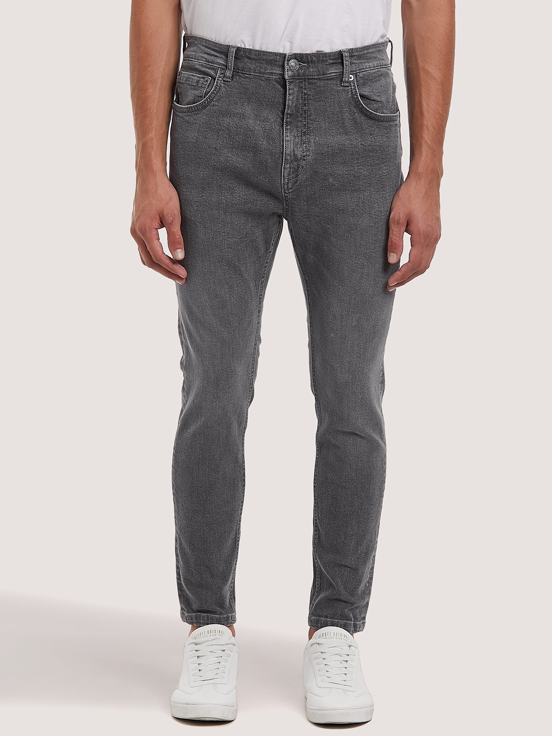 

ALCOTT Men Relaxed Fit Stretchable Jeans, Grey