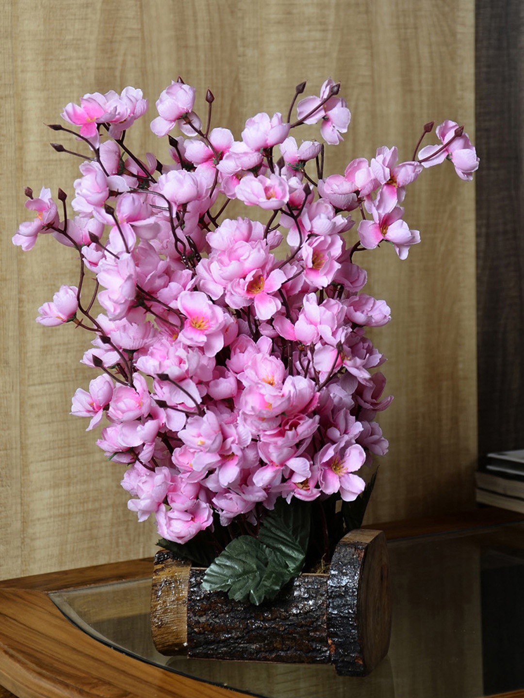 

fancy mart Pink Artificial Blossom Plant with Pot
