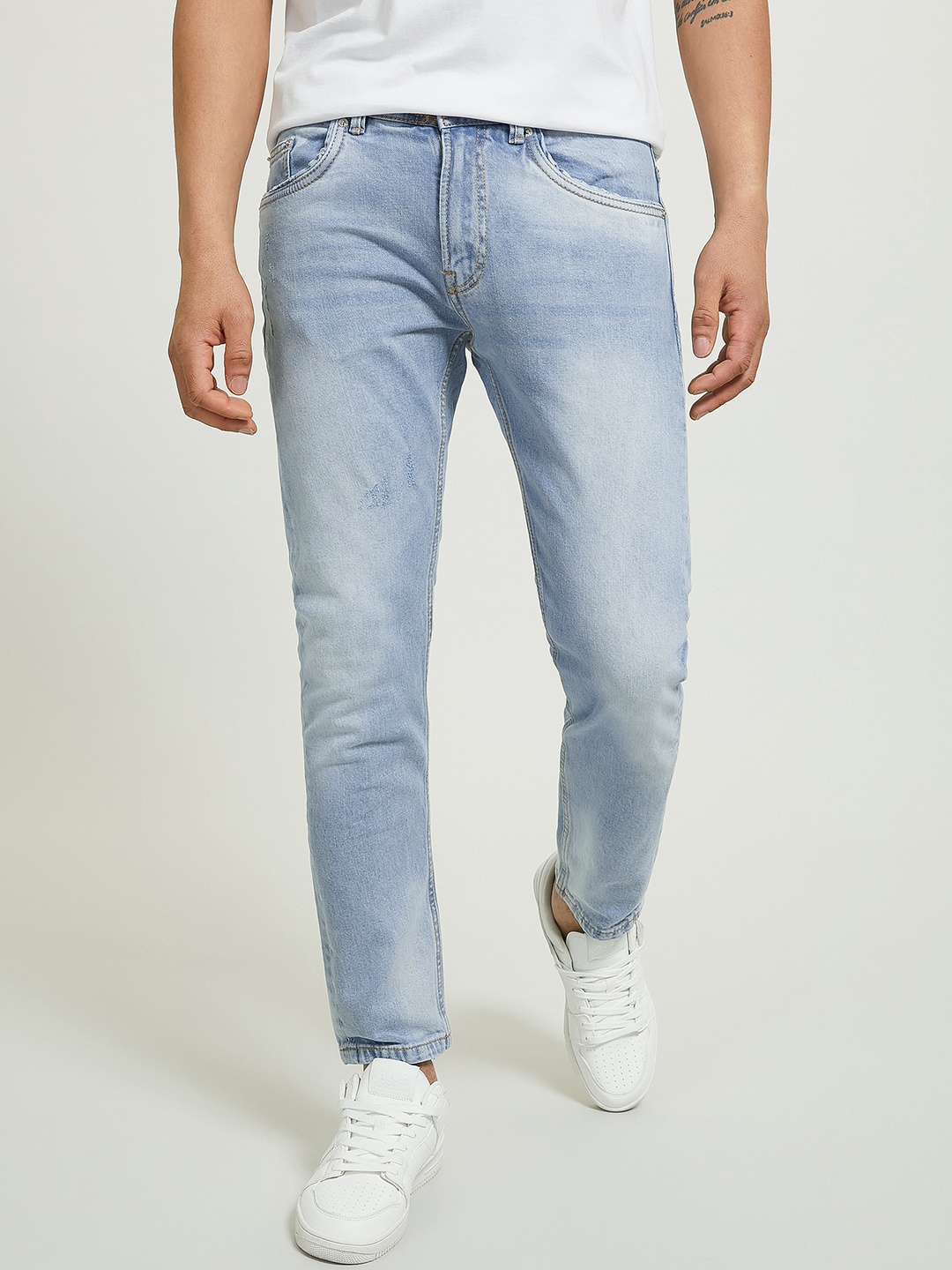 

ALCOTT Men Slim Fit Light Fade Stretchable Jeans, Blue