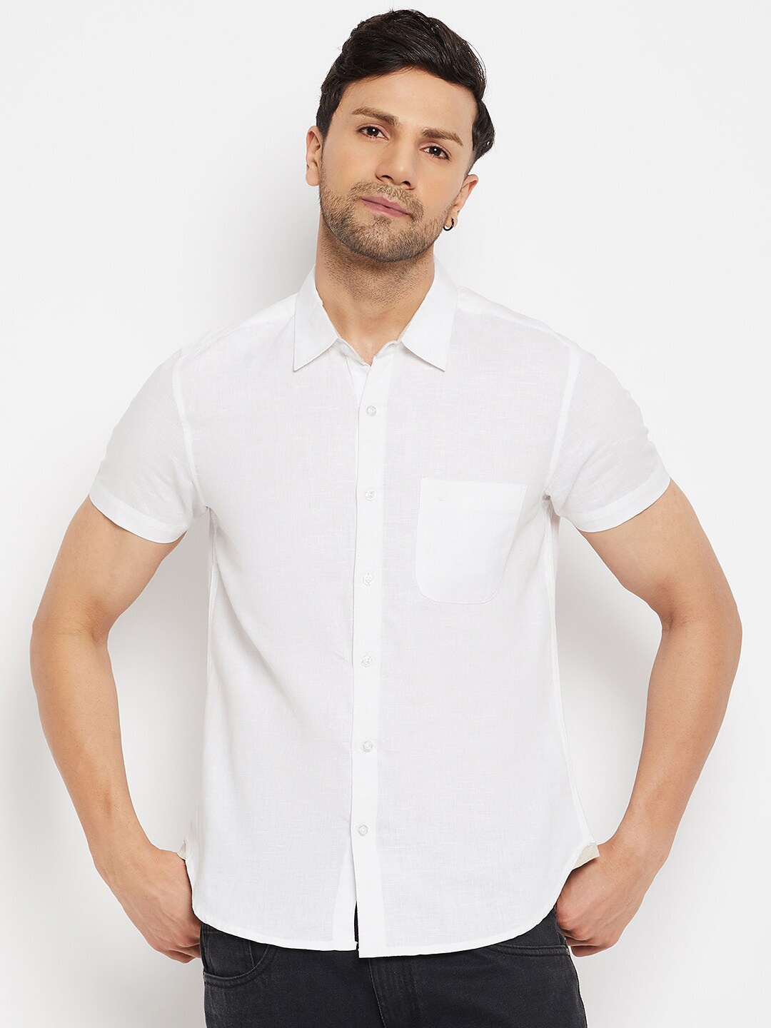 

CAMLA Men Cotton Opaque Casual Shirt, White