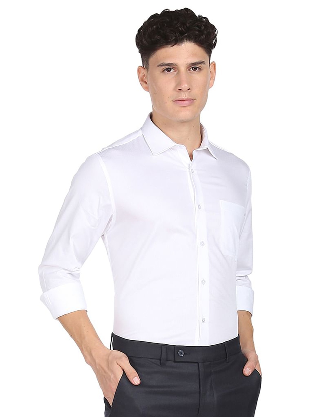 

AD By Arvind Pure Cotton Formal Shirt, White