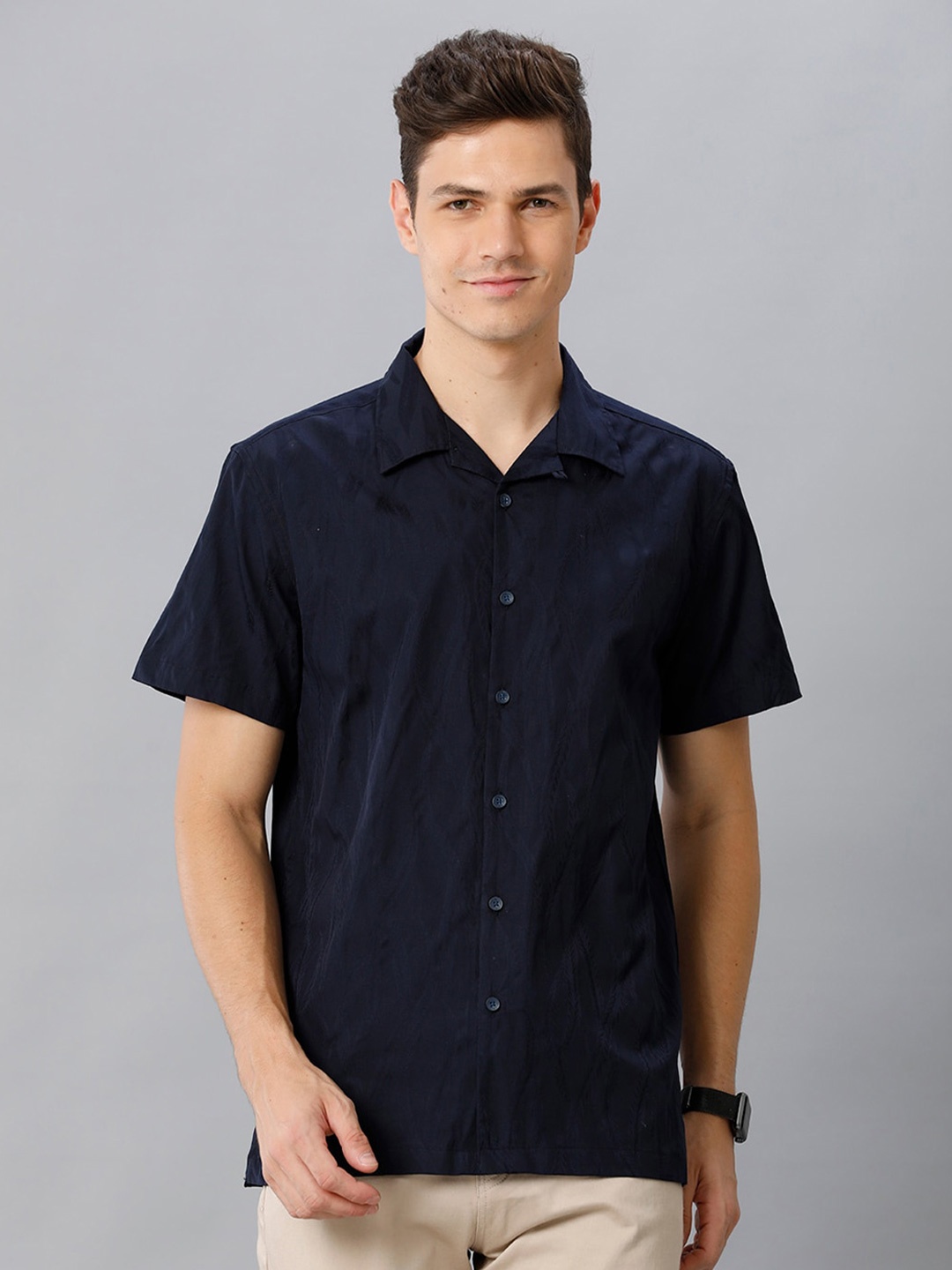 

YOVISH Comfort Opaque Cotton Casual Shirt, Blue