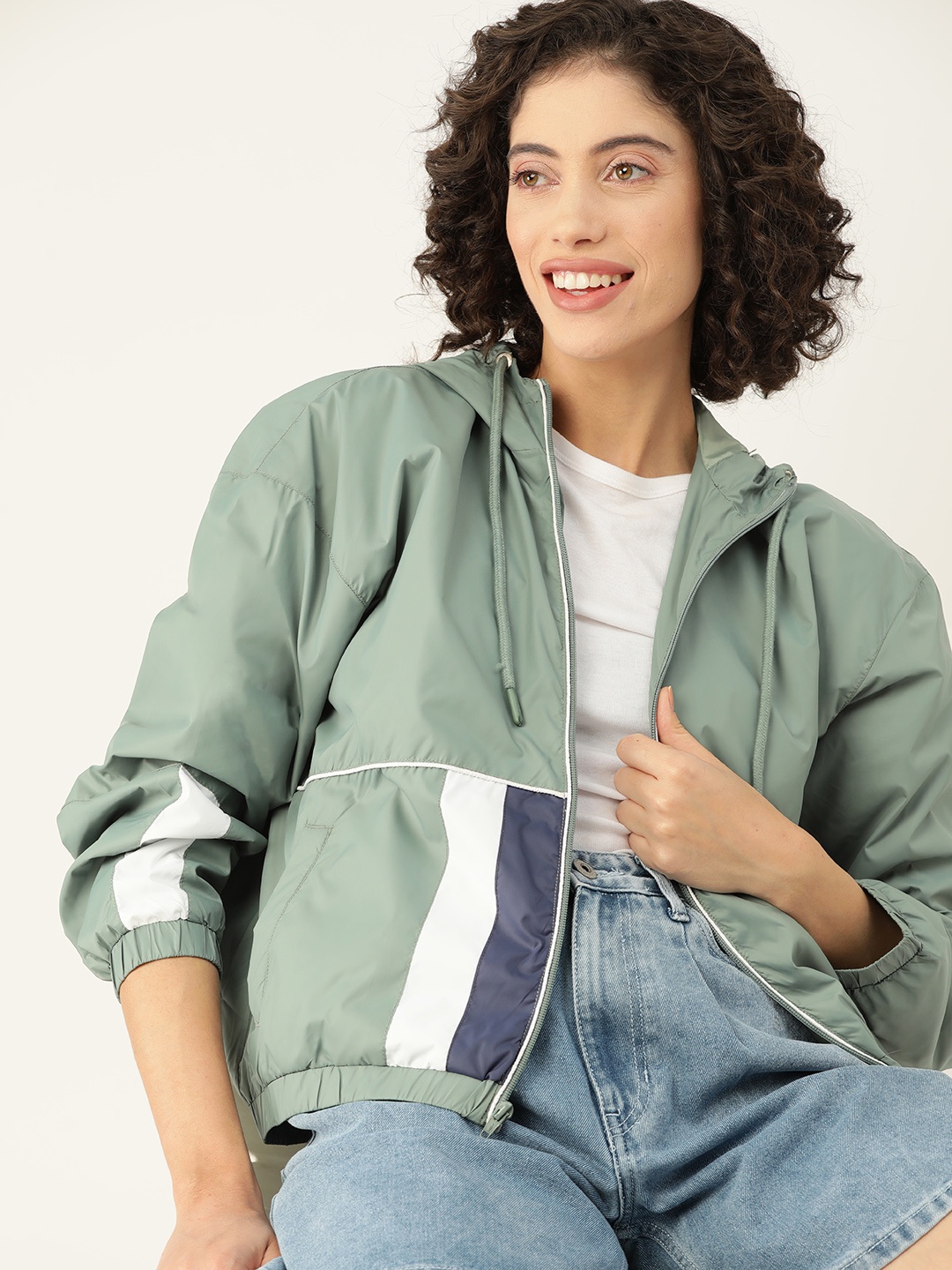 

Mast & Harbour Hooded Tailored Jacket, Green