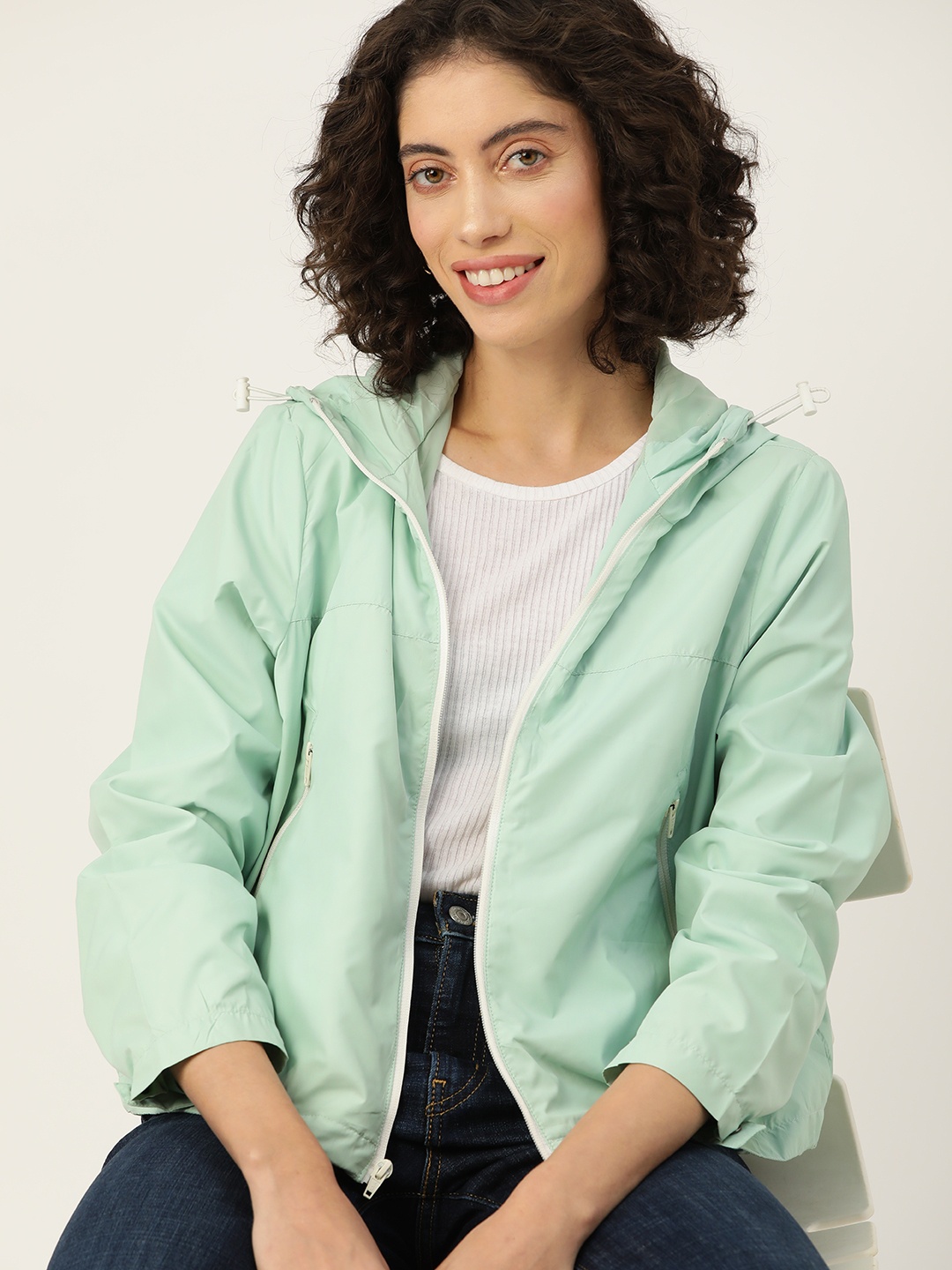 

Mast & Harbour Hooded Tailored Jacket, Green