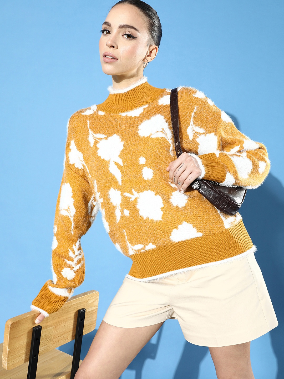 

Mast & Harbour Self Designed High Neck Pullover, Mustard
